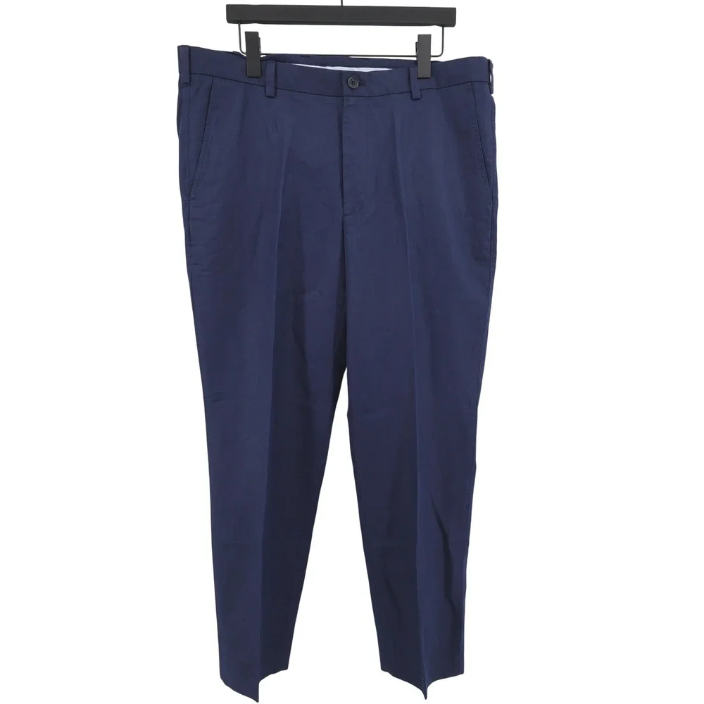 Brooks Brothers Clark Baird McNutt Irish Linen Chino Pants Navy Mens 38x30